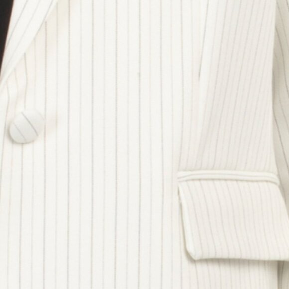 RACHEL ZOE One Button Closure Pinstriped Blazer - Picture 3 of 3